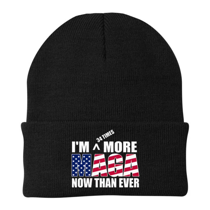 IM 34 Times More Maga Now Than Ever Felon Trump 2024 Knit Cap Winter Beanie