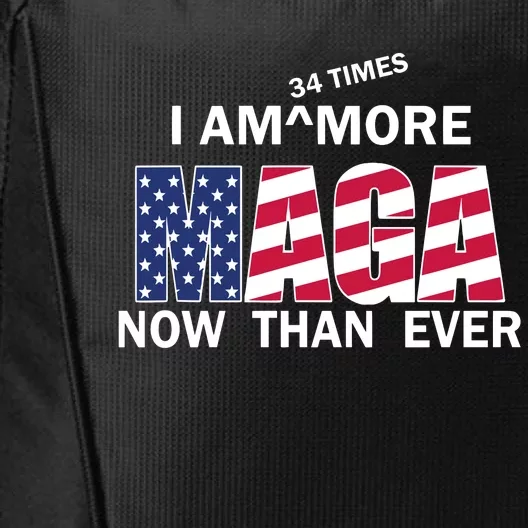 I’M 34 Times More Maga Now Than Ever City Backpack