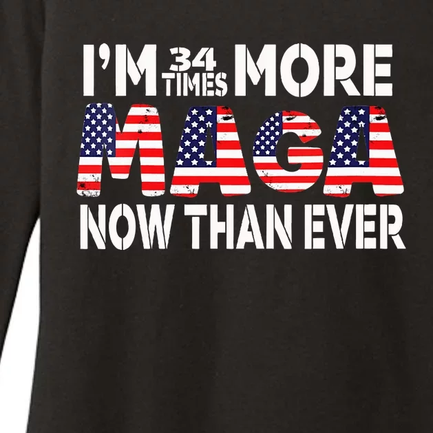 Im 34 Times More Maga Now Than Ever Felon Trump 2024 Womens CVC Long Sleeve Shirt