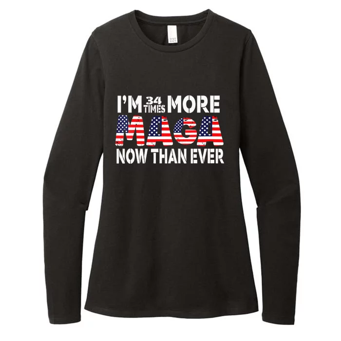 Im 34 Times More Maga Now Than Ever Felon Trump 2024 Womens CVC Long Sleeve Shirt