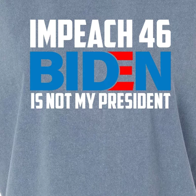 Impeach 46 Biden Is Not My President Anti Joe Biden Garment-Dyed Women's Muscle Tee