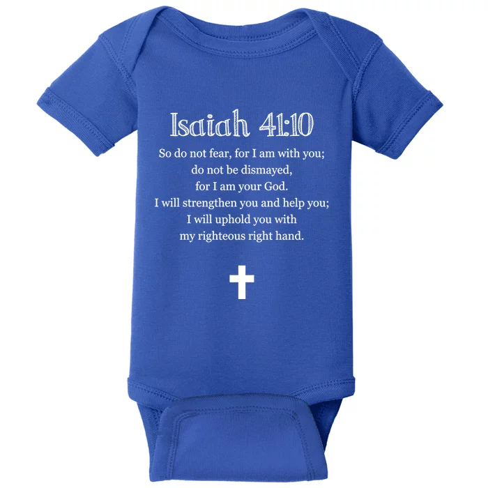 Isaiah 41:10 Bible Verse Scripture Christian Gift Baby Bodysuit