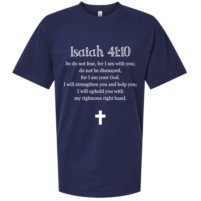 Isaiah 41:10 Bible Verse Scripture Christian Gift Sueded Cloud Jersey T-Shirt