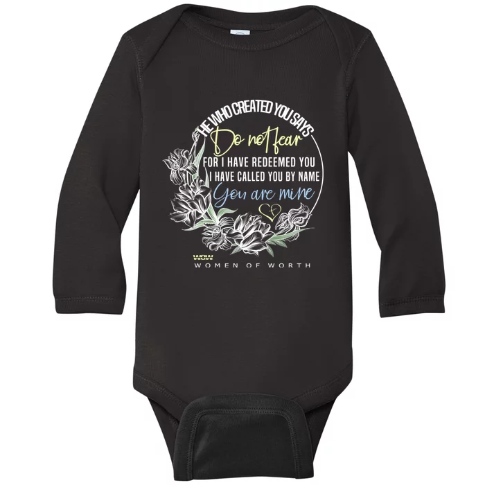 Isaiah 43:1 Bible Verse Do Not Fear Baby Long Sleeve Bodysuit