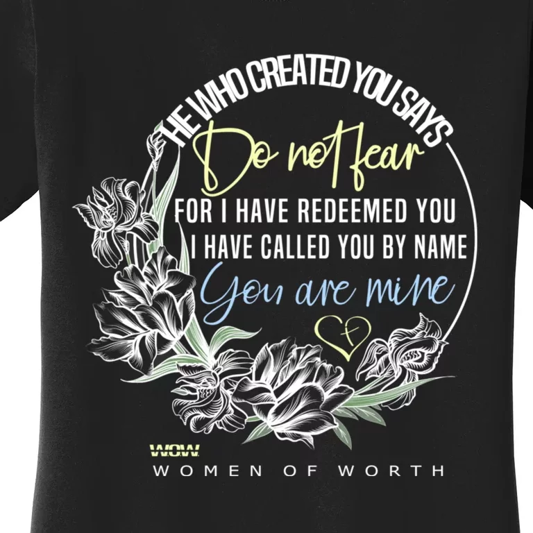 Isaiah 43:1 Bible Verse Do Not Fear Women's T-Shirt