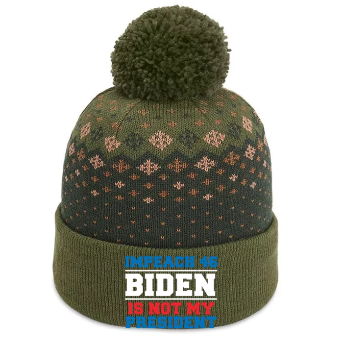 Impeach 46 Biden Is Not My President Anti Joe Biden The Baniff Cuffed Pom Beanie