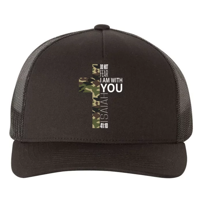 Isaiah 4110 Do Not Fear Faith Christian Verse Camo Easter Yupoong Adult 5-Panel Trucker Hat