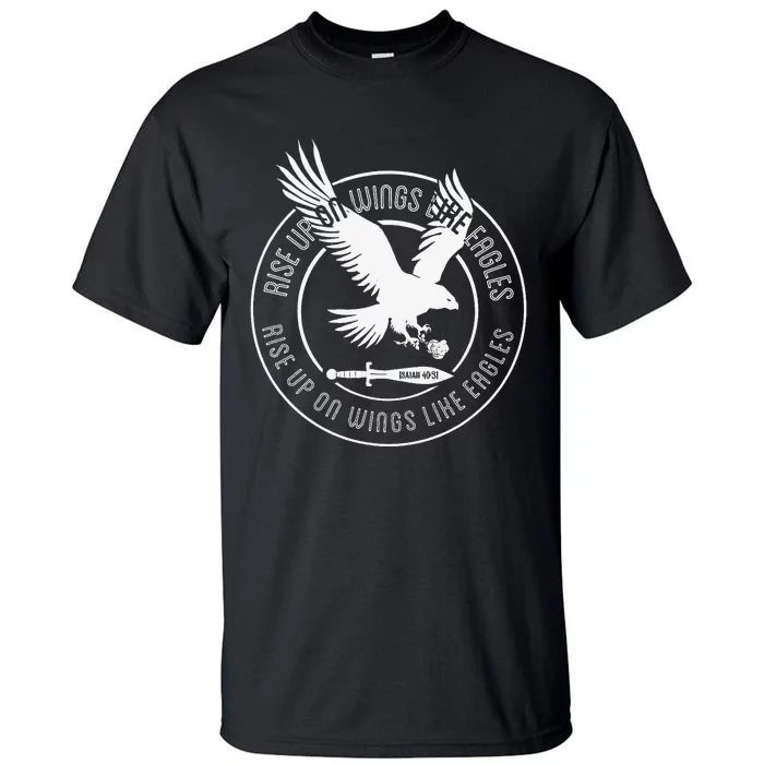 Isaiah 4031 Eagle logo Tall T-Shirt