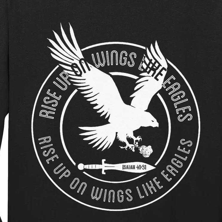 Isaiah 4031 Eagle logo Tall Long Sleeve T-Shirt