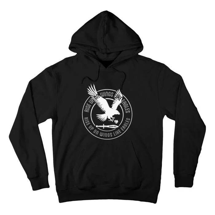 Isaiah 4031 Eagle logo Tall Hoodie