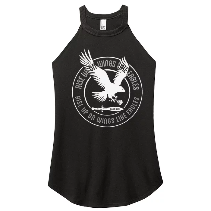 Isaiah 4031 Eagle logo Women’s Perfect Tri Rocker Tank