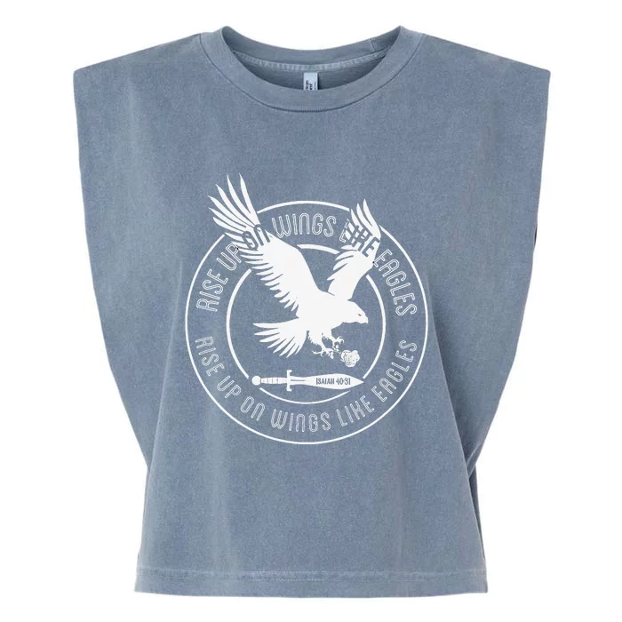 Isaiah 4031 Eagle logo Garment-Dyed Women's Muscle Tee