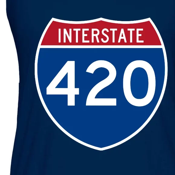 Interstate 420 Highway Marijuana Hashish Women Funny Ladies Essential Flowy Tank