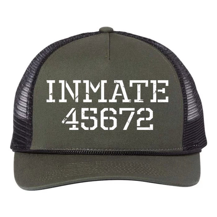 Inmate 45672 Jail Halloween Costume Retro Rope Trucker Hat Cap