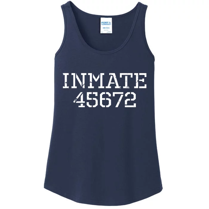 Inmate 45672 Jail Halloween Costume Ladies Essential Tank