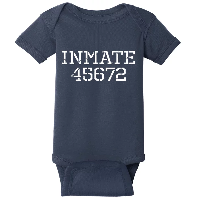 Inmate 45672 Jail Halloween Costume Baby Bodysuit