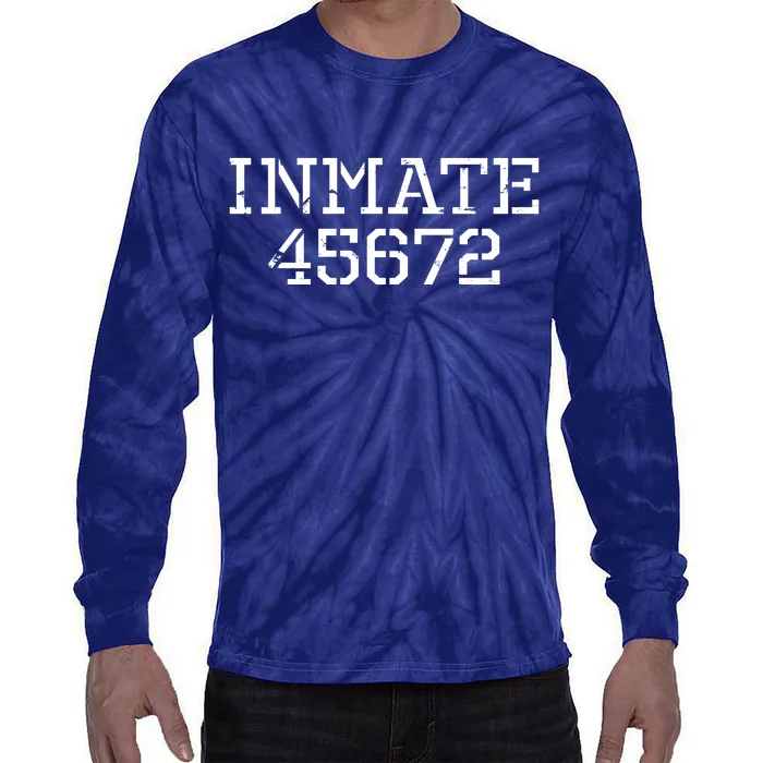 Inmate 45672 Jail Halloween Costume Tie-Dye Long Sleeve Shirt