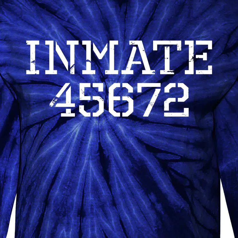 Inmate 45672 Jail Halloween Costume Tie-Dye Long Sleeve Shirt