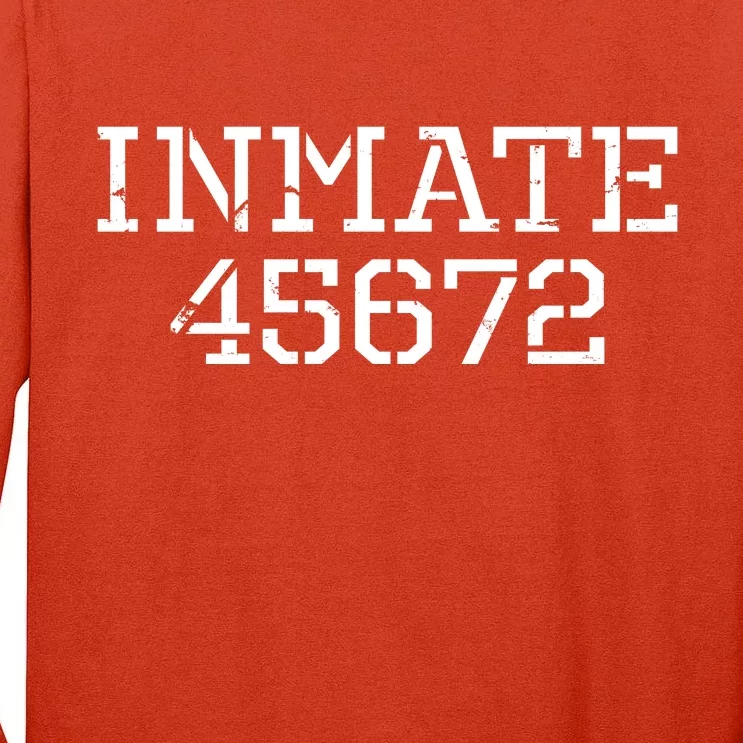 Inmate 45672 Jail Halloween Costume Tall Long Sleeve T-Shirt