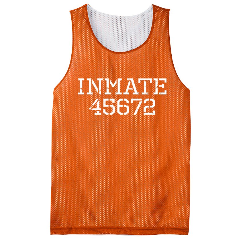 Teeshirtpalace Inmate 45672 Jail Halloween Costume Mesh Reversible Basketball Jersey Tank