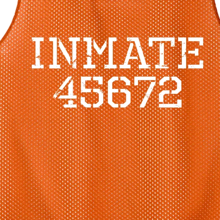 Inmate 45672 Jail Halloween Costume Mesh Reversible Basketball Jersey Tank