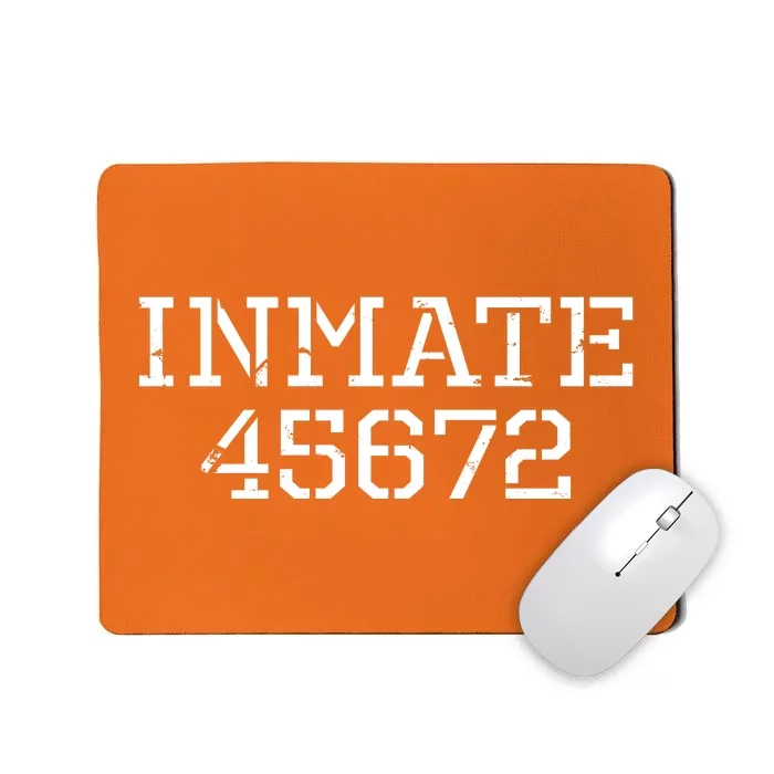 Inmate 45672 Jail Halloween Costume Mousepad