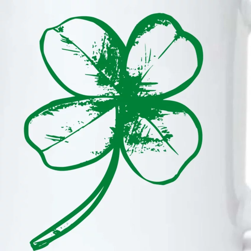 Irish 4 Leaf Clover Shamrock Ireland Vacation Travel Green Gift Black Color Changing Mug