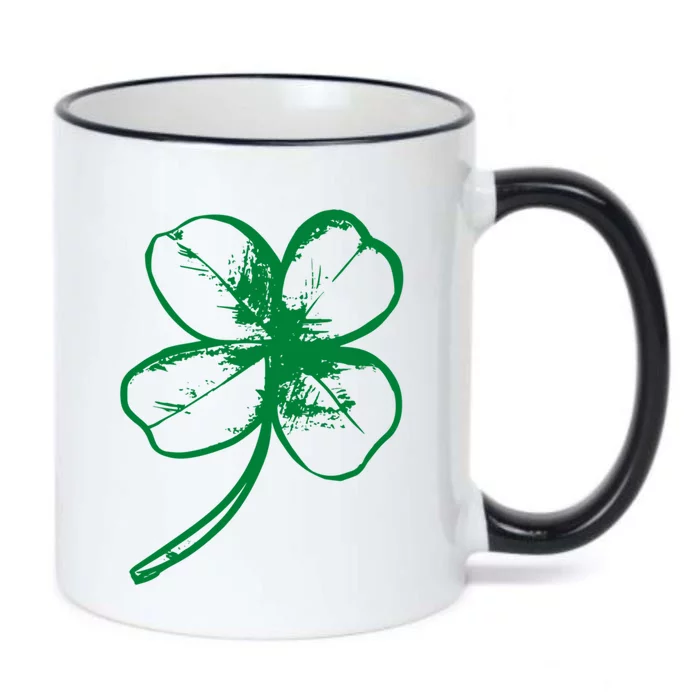 Irish 4 Leaf Clover Shamrock Ireland Vacation Travel Green Gift Black Color Changing Mug