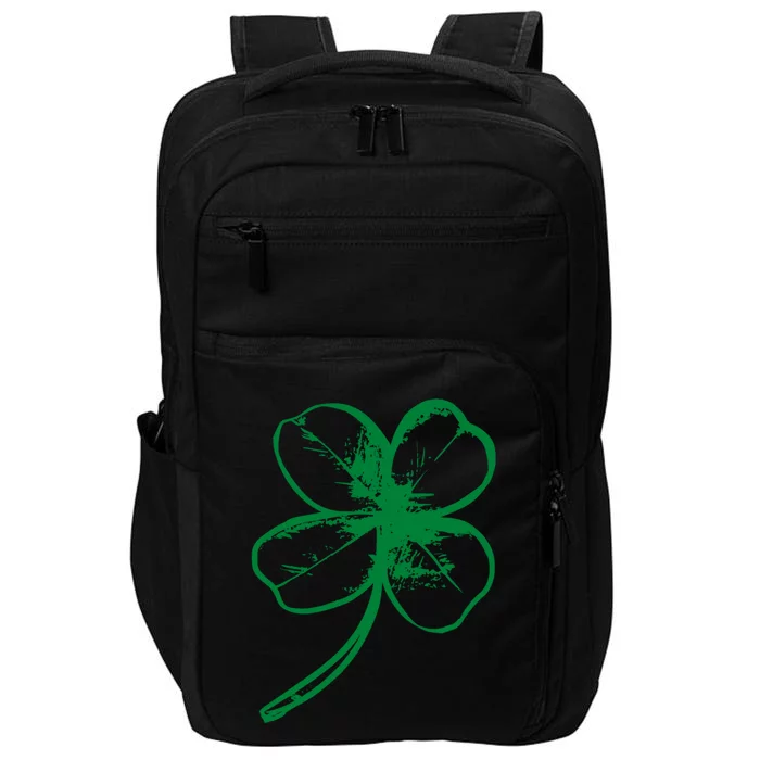 Irish 4 Leaf Clover Shamrock Ireland Vacation Travel Green Gift Impact Tech Backpack