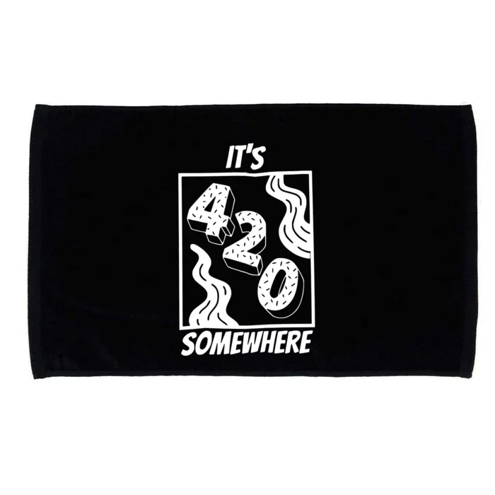 It's 420 Somewhere Funny Cannabis Microfiber Hand Towel