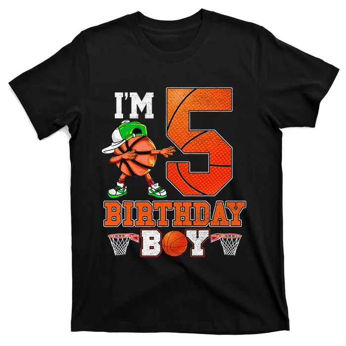 I'm 5 Birthday for 5 years old Basket Ball style T-Shirt