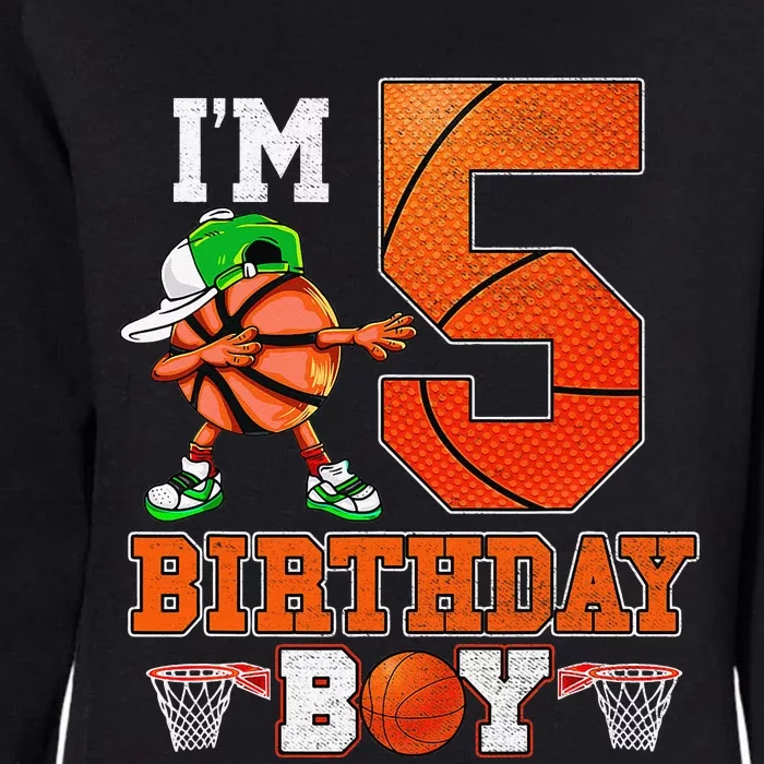 I'm 5 Birthday for 5 years old Basket Ball style Womens California Wash Sweatshirt