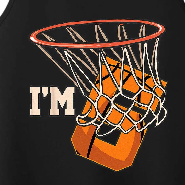 Im 5 Basketball Theme Birthday Party Celebration 5th Performance Tank