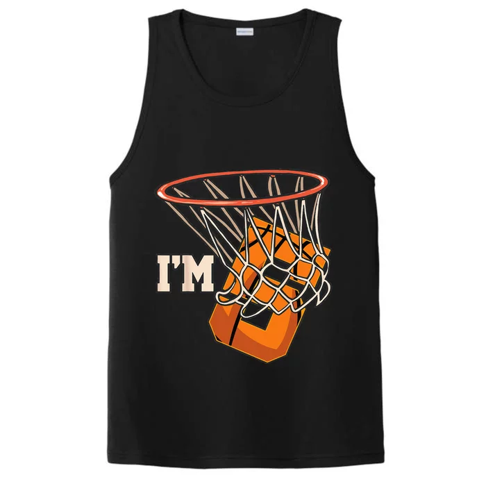 Im 5 Basketball Theme Birthday Party Celebration 5th Performance Tank