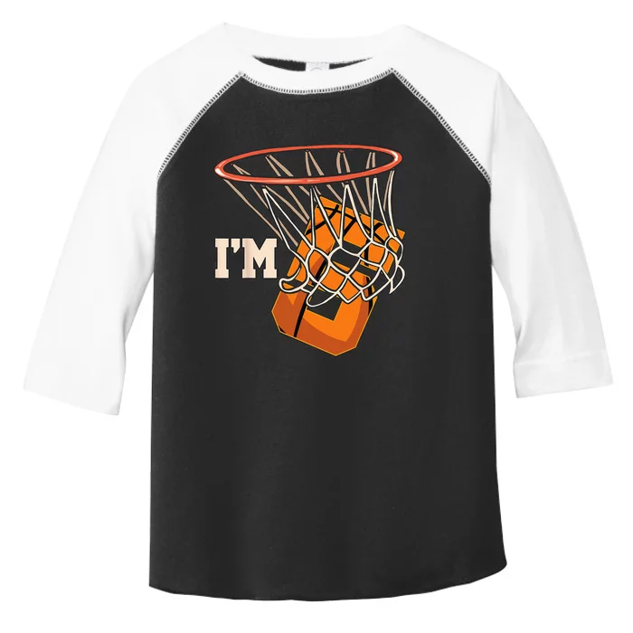 Im 5 Basketball Theme Birthday Party Celebration 5th Toddler Fine Jersey T-Shirt