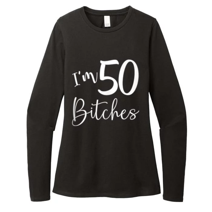 Im 50 Bitches Funny Gifts for 50th Birthday 50 Years Old Age Tank Top Womens CVC Long Sleeve Shirt