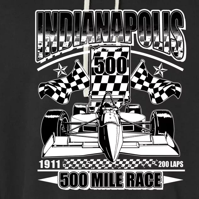 Indianapolis 500 Mile Race Formula Racing Race Car Garment-Dyed Fleece Hoodie