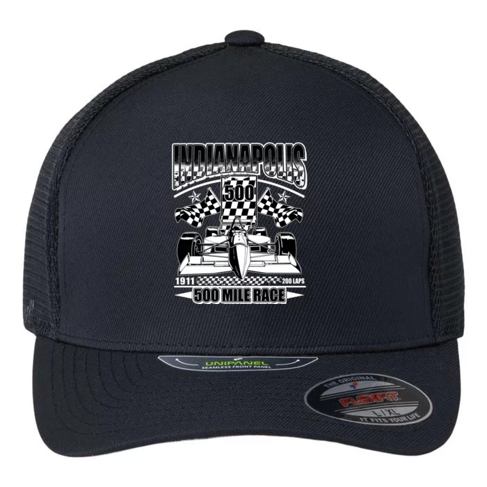 Indianapolis 500 Mile Race Formula Racing Race Car Flexfit Unipanel Trucker Cap