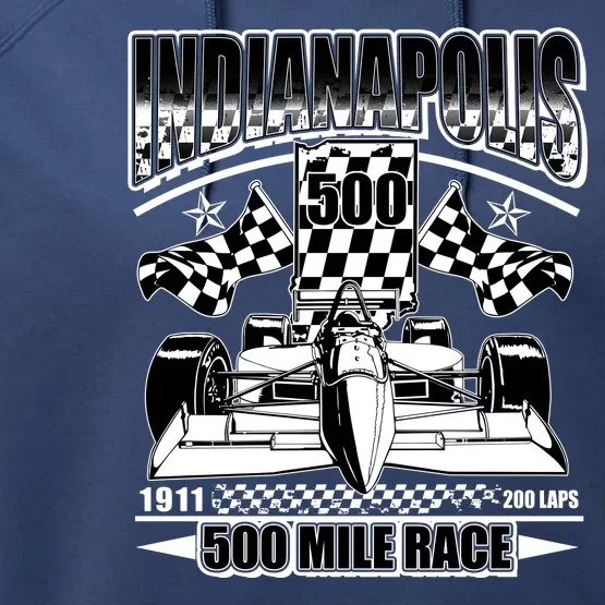 Indianapolis 500 Mile Race Formula Racing Race Car Performance Fleece Hoodie