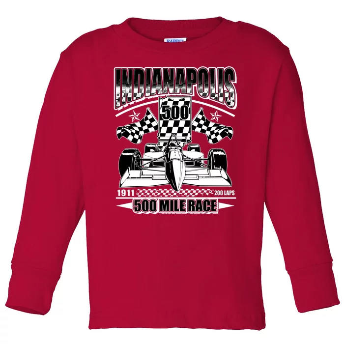 Indianapolis 500 Mile Race Formula Racing Race Car Toddler Long Sleeve Shirt