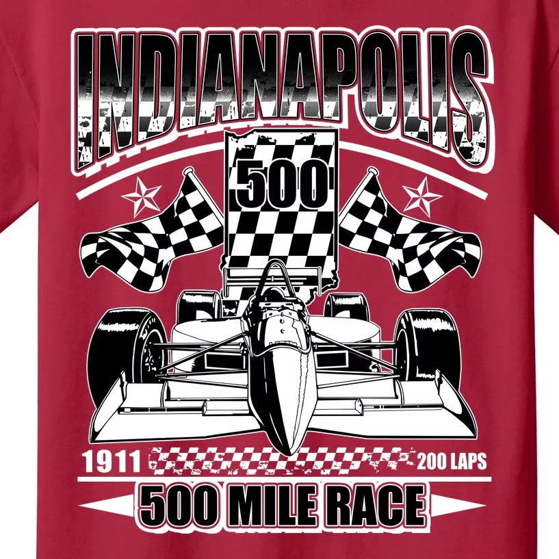 Indianapolis 500 Mile Race Formula Racing Race Car Kids T-Shirt