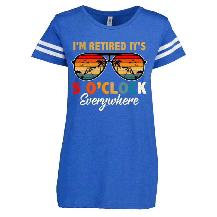 ItS 5 OClock Everywhere IM Retired Summer Retirement Enza Ladies Jersey Football T-Shirt