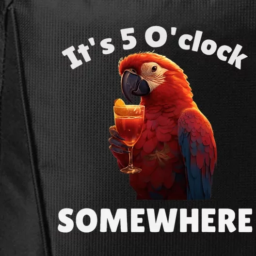 Its 5 Oclock Somewhere! Funny Parrot City Backpack