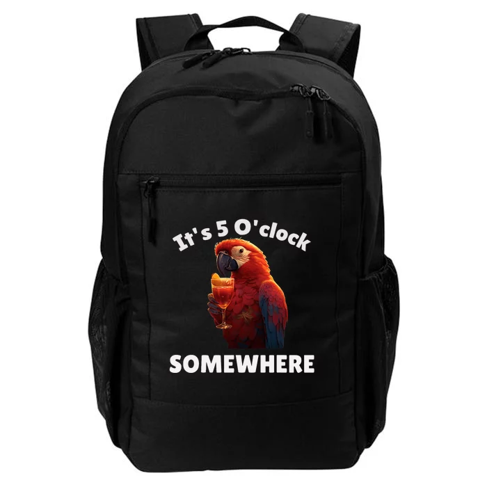 Its 5 Oclock Somewhere! Funny Parrot Daily Commute Backpack