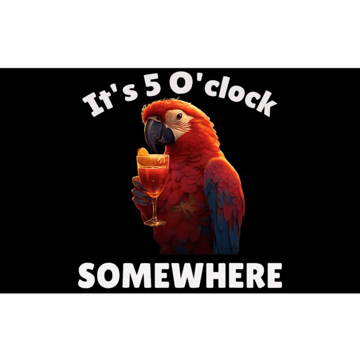 Its 5 Oclock Somewhere! Funny Parrot Bumper Sticker