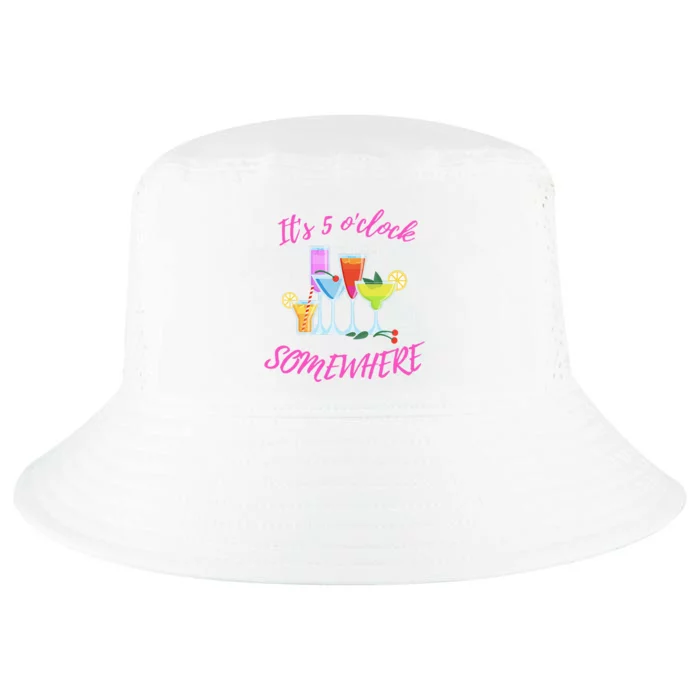 Its 5 O’clock Somewhere Hello Summer Beach Lover Summertime Cool Comfort Performance Bucket Hat