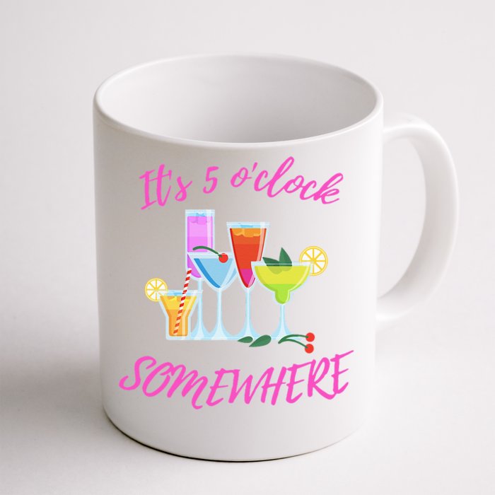 Its 5 O’clock Somewhere Hello Summer Beach Lover Summertime Front & Back Coffee Mug