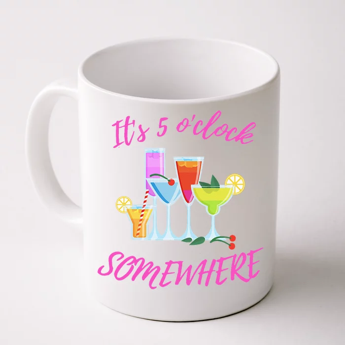 Its 5 O’clock Somewhere Hello Summer Beach Lover Summertime Front & Back Coffee Mug