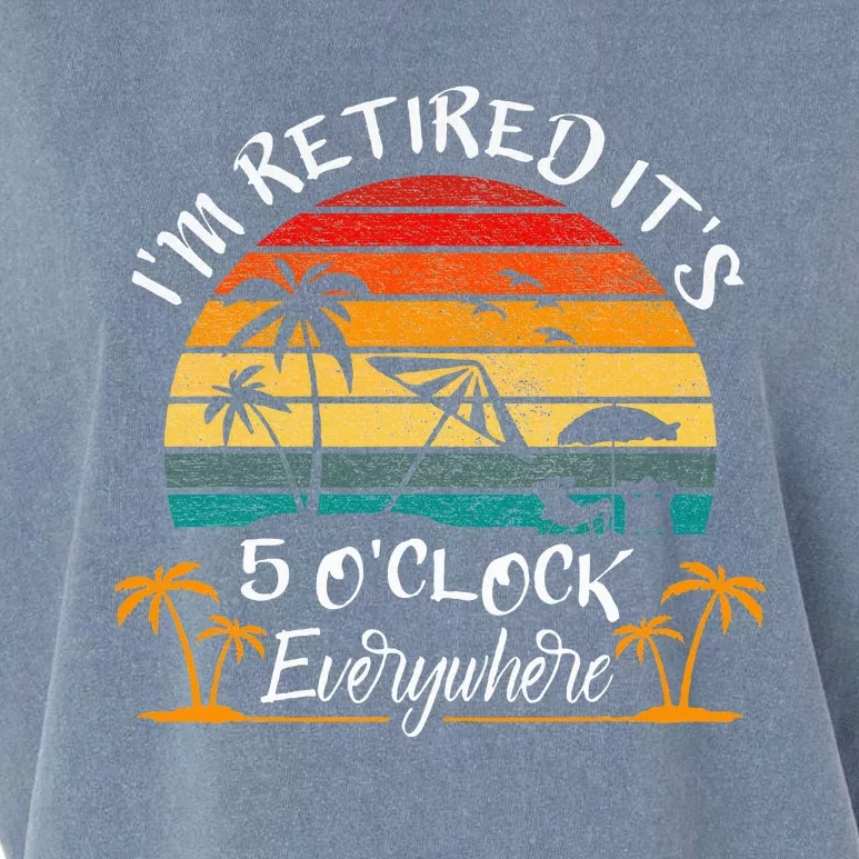 ItS 5 OClock Everywhere IM Retired Summer Retirement Garment-Dyed Women's Muscle Tee