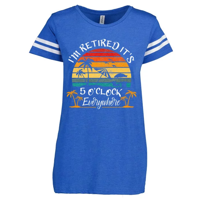 ItS 5 OClock Everywhere IM Retired Summer Retirement Enza Ladies Jersey Football T-Shirt